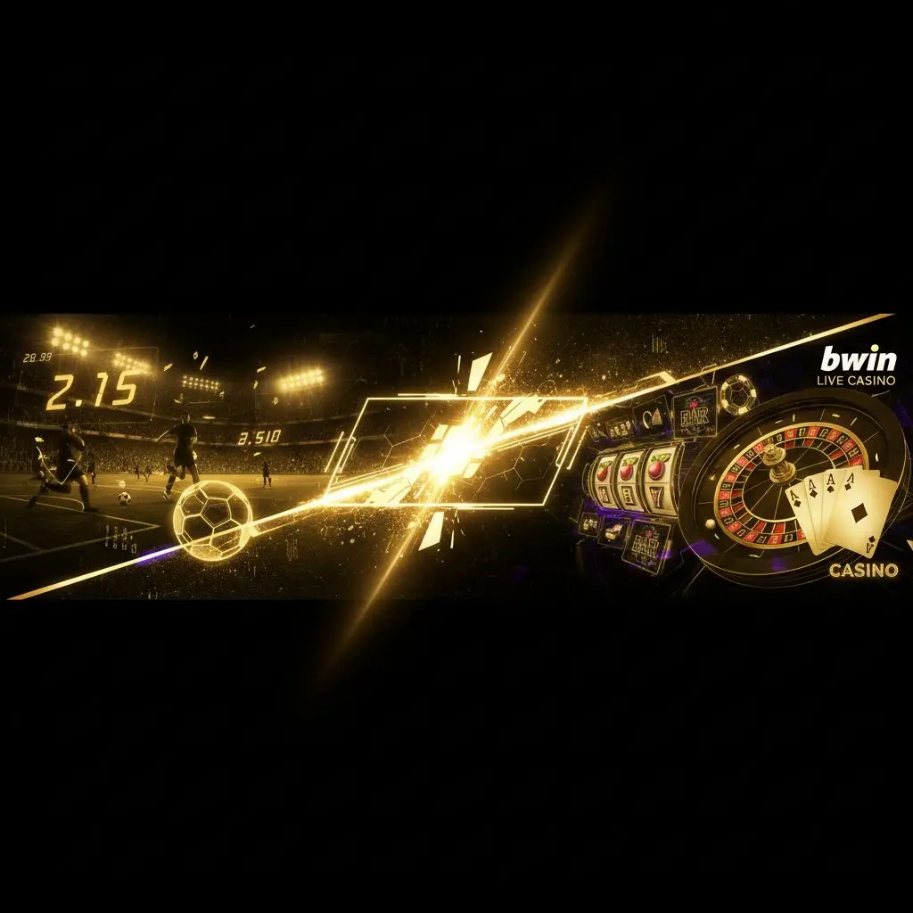 promo banner της Bwin με θέματα στοιχήματος και καζίνο σε digital art ύφος