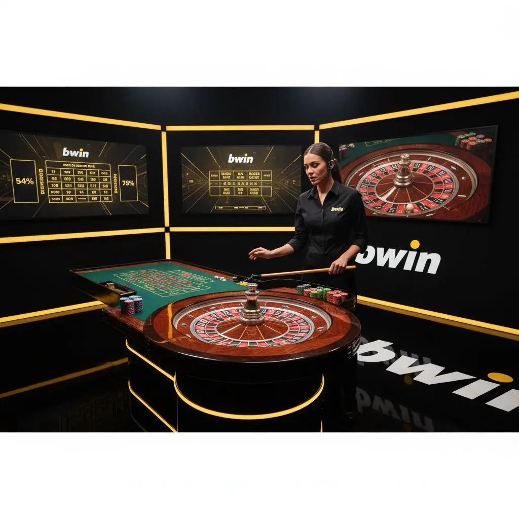 Live studio ρουλέτα bwin με ντίλερ και τροχό σε δράση