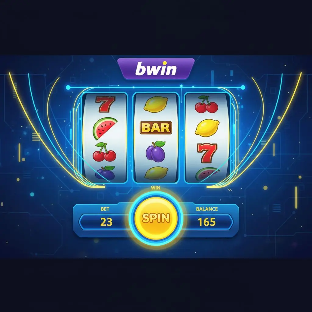User interface video slot bwin με κεντρικά κουμπιά και γραμμές πληρωμής