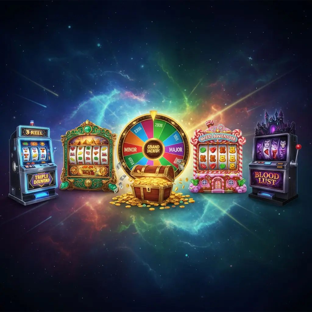 Διαφορετικά είδη bwin slots, από κλασικά έως jackpot και θεματικά.